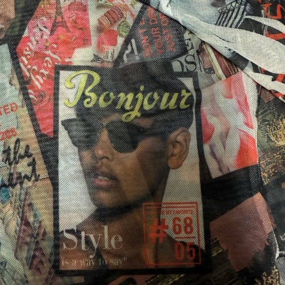 VTG Magazine-Print Collage Dress • Statement Graphic Dress • Streetwear Chic” 1x - Picture 9 of 12